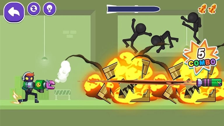 不知火舞和三个小孩大战游戏免费下载-不知火舞和三个小孩大战手机版(Shot Cannonry-Crazy War)下载 v1.1.1 安卓版游戏画面2